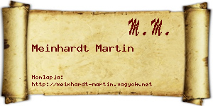 Meinhardt Martin névjegykártya